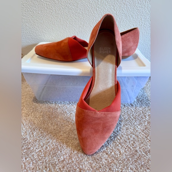 Eileen Fisher Asha-Su Suede Flats Spice Sz 8.5 - Picture 9 of 13
